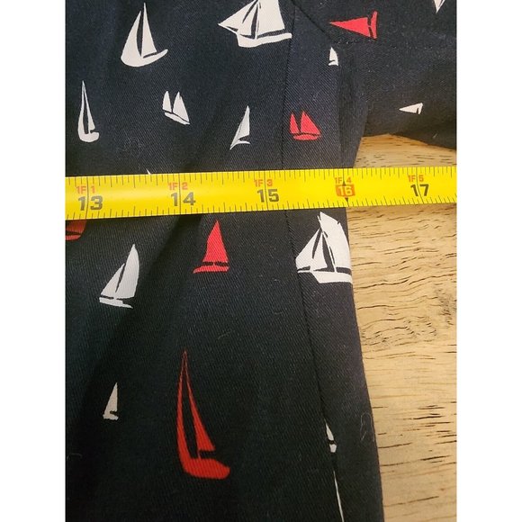 Banana Republic Blue Red White Sailboat Blazer Women's Size 2 Business Casual - Picture 4 of 6